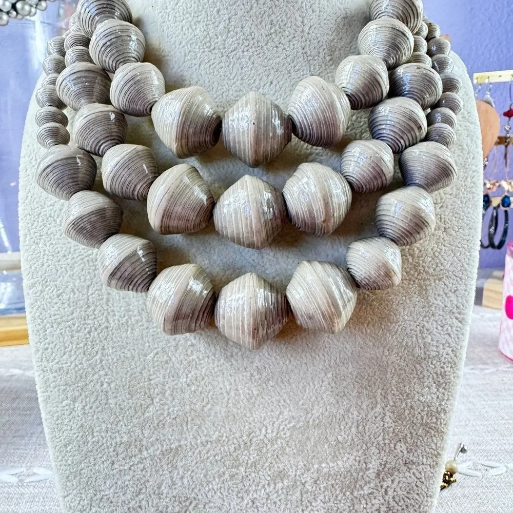 Chunky Paper Beads Necklace